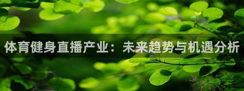 919体育直播平台在线观看：体育健身直播产业：未来趋势与机遇分析
